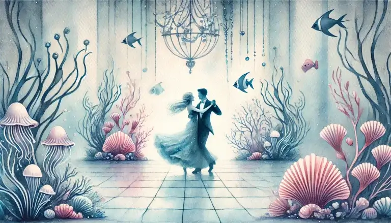 DALL·E 2024-10-28 11.39.47 - A watercolor painting of an underwater-themed dance floor with a dreamlike atmosphere